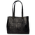 BOLSA MÉDIA EM COURO SARA - PRETO CROCO