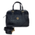 BOLSA EM COURO BAÚ - PRETO CROCO