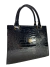 MEDIUM LEATHER TOTE BAG - BLACK PATTERN - online store