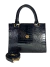 MEDIUM LEATHER TOTE BAG - BLACK PATTERN - SUELDOS