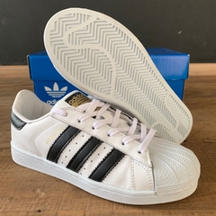 AD SUPERSTAR COURO BRANCO PRETO - comprar online
