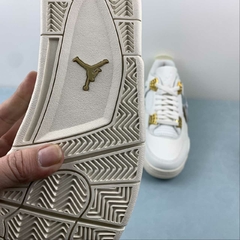 air jordan 4 sail metallic gold - loja online