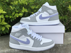 air jordan 1 mid grey blue