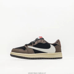 Infantil kids Jordan 1 Retro Low Travis Scott Cactus Jack Brown marrom - comprar online