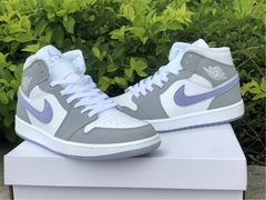 air jordan 1 mid grey blue - comprar online