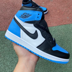 Air Jordan 1 High Blue White Black UNC toe - comprar online