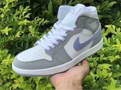 air jordan 1 mid grey blue - comprar online