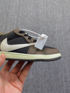 Infantil kids Jordan 1 Retro Low Travis Scott Cactus Jack Brown marrom - loja online