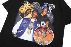 T-shirt Asap Rocky Camiseta Casual de Manga Curta - loja online