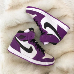 Imagem do JORDAN 1 COURT WHITE PURPLE BRANCA ROXA