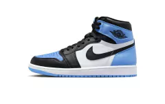 Air Jordan 1 High Blue White Black UNC toe