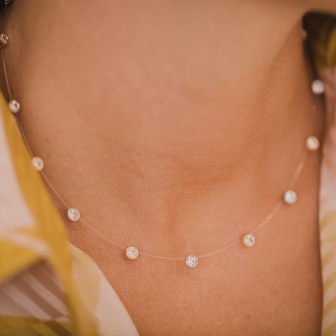 Choker Nylon Ponto de Luz