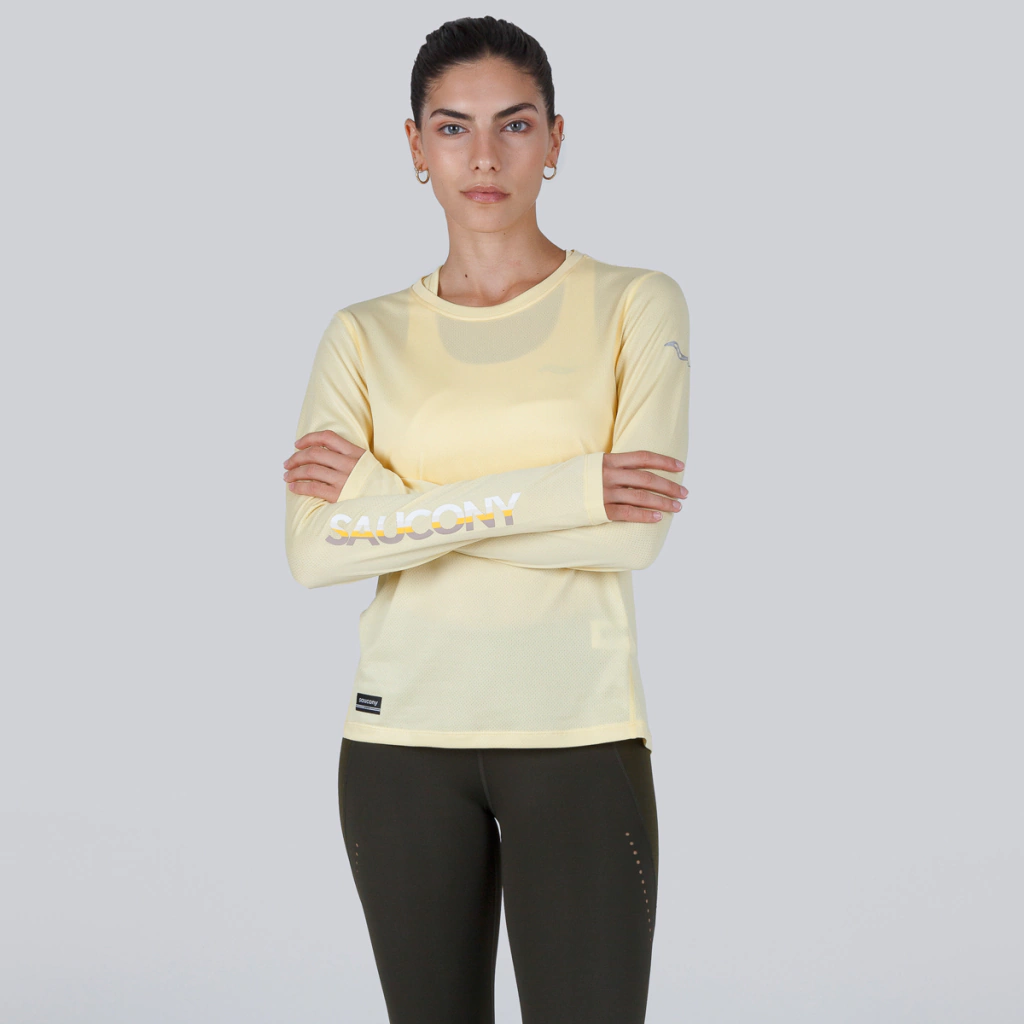 Remera Mujer Manga Larga Stopwatch Graphic Pale Yellow thumbnail 3