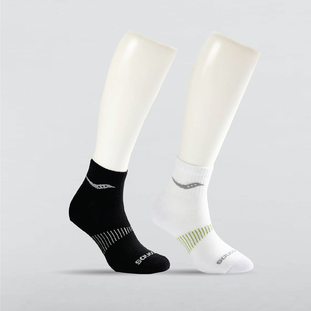 Medias Run Dry Mid-Crew Black/White X 2 thumbnail 3