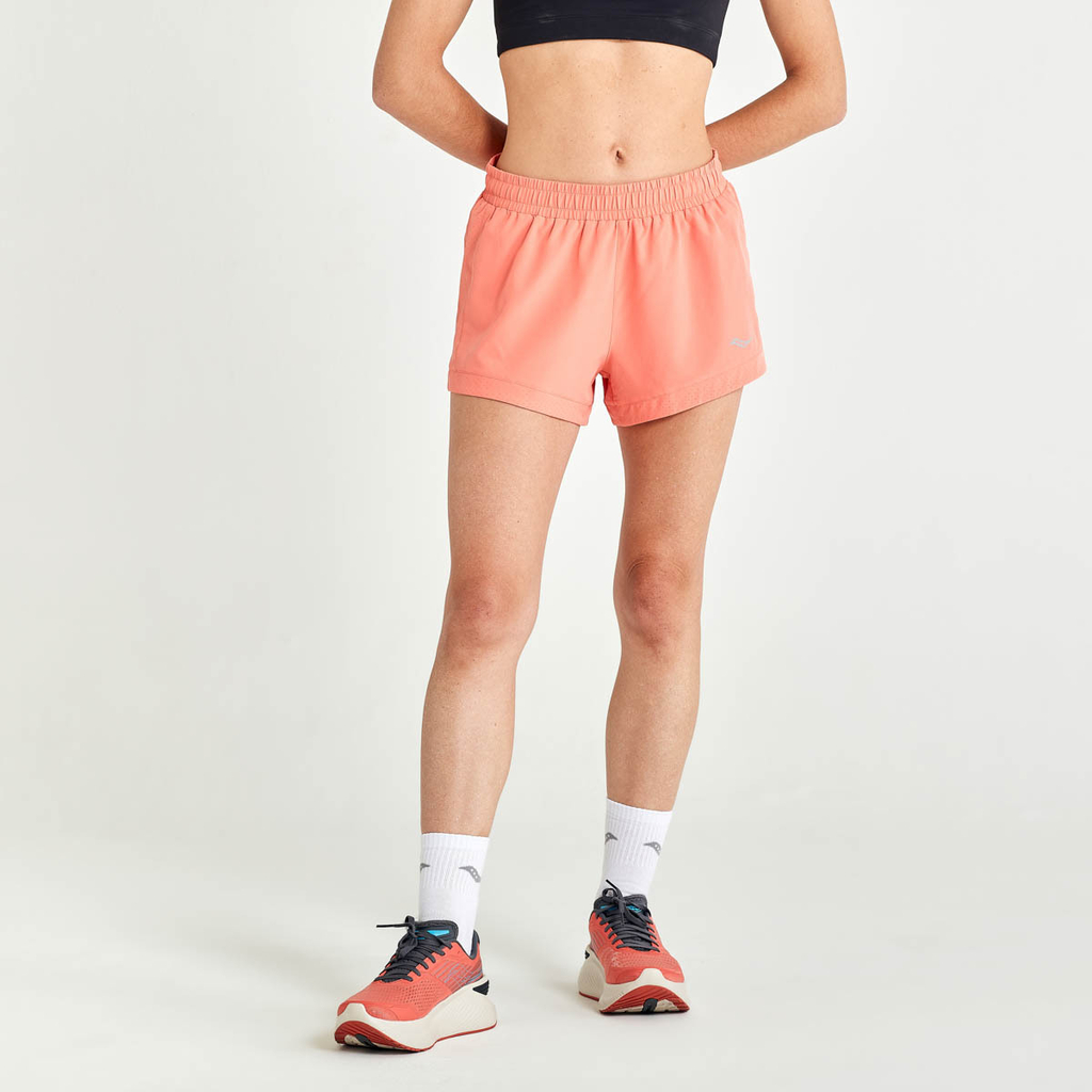 Short Mujer Outpace Woven 3" Coral thumbnail 3