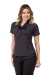 Camisa social feminina manga curta com laço - Jaqueta Ideal