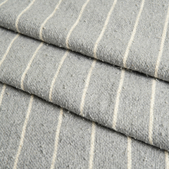 Manta Algodon Gris con Raya Fina Blanca (Ancho 1,50 mts)