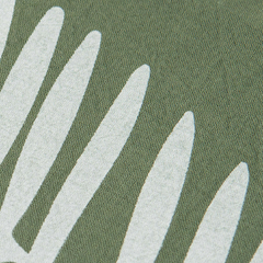 Tusor Liviano Verde Seco Estampado con Hoja Blanca (1,50 mts) en internet