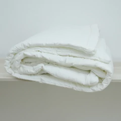 Acolchado de Tusor Premium Blanco Off White Twin - comprar online