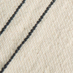 Manta Crudo con Dos Rayas Finas Negro (Ancho 1,50 mts) - Tela Entrego