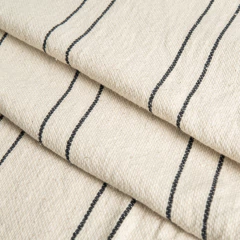 Manta Crudo con Dos Rayas Finas Negro (Ancho 1,50 mts) - comprar online