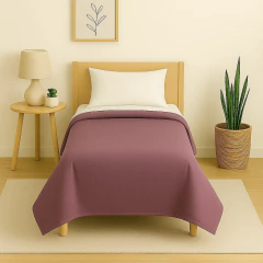 Acolchado de Tusor Premium Vino y Blanco Off White Twin en internet