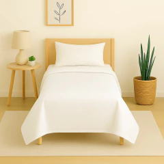 Acolchado de Tusor Premium Blanco Off White Twin en internet