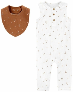 Conjunto Macacão e Babador Carter's - comprar online