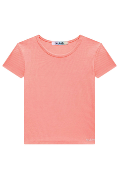 Blusa em Canelado Rosa Neon Kukiê 73766