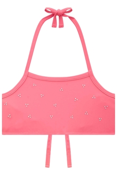 Biquíni em Malha com Proteção UV 50+ Rosa Neon Kukiê 74403 - comprar online