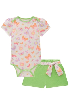Conjunto de Body em Canelado e Shorts em Malha Blend Kukiê 78229