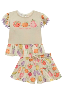 Conjunto de Bata e Shorts em Malha Fresh Kukiê 77283 - comprar online