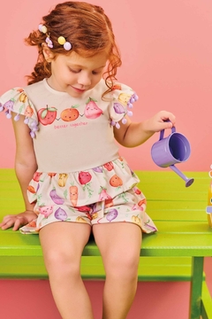Conjunto de Bata e Shorts em Malha Fresh Kukiê 77283