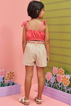 Conjunto de Blusa em Alfaiataria Twill e Shorts em Linho Maquinetado Kukiê 76983 - comprar online