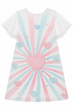 Vestido em Fly Tech e Tule Poá Kukiê 77001 - Estrelinha Baby Kids