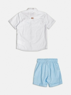 Conjunto Social Azul Com Bordado Youccie - Estrelinha Baby Kids