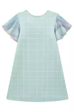 Vestido em Fly Tech e Tule Sublimado Kukiê 78329 - Estrelinha Baby Kids