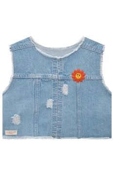 Vestido em Malha Fresh e Colete em Jeans Arkansas Kukiê 76994 - Estrelinha Baby Kids