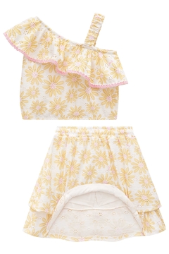 Conjunto de Blusa Boxy e Saia em Malha Laise Sublimada Kukiê 77417 na internet