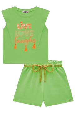 Conjunto de Blusa e Shorts em Malha Blend Kukiê 77644