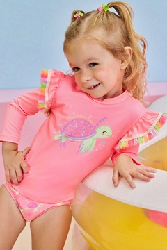 Conjunto de Blusa e Calcinha em Malha com Proteção UV 50+ Kukiê 78582
