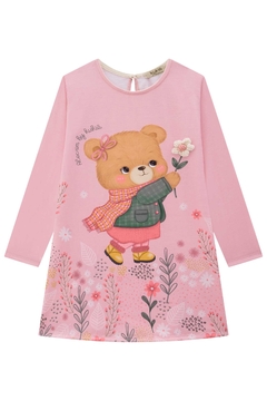 Vestido em Malha Fresh Kukiê 79680 - Estrelinha Baby Kids