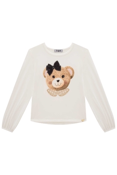 Blusa em Malha Comfy Off White Kukiê 79746 na internet