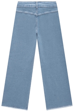 Calça Wide Leg em Jeans Com Elastano Kukiê 81108 - loja online