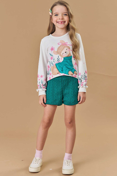 Conjunto de Blusa Em Molecotton e Shorts em Tricot Kukiê 82977 - comprar online