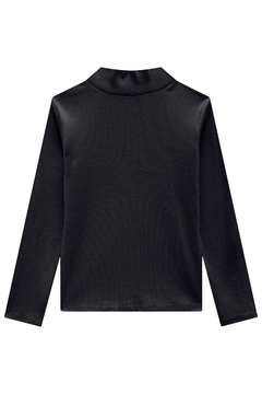 Blusa Manga Longa em Canelado Preto Kukiê 79150 na internet