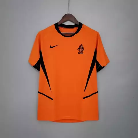 Camisa Holanda 2002 - Masculino - Laranja - Nike - Retrô