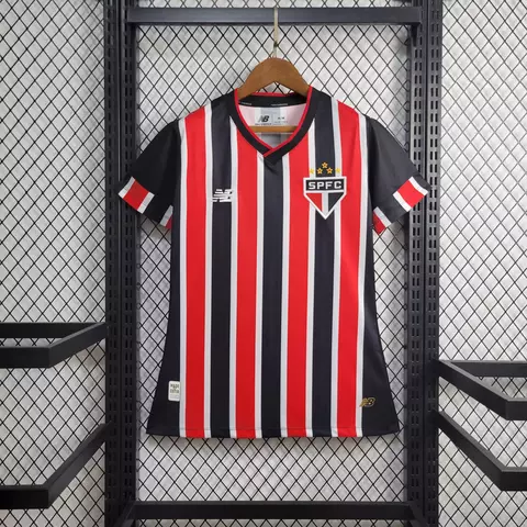 Camisa São Paulo II 24/25 - Feminina - Vermelha e Preta - Adidas - Torcedor