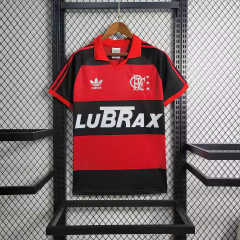 Camisa Flamengo l 1987 - Masculino - Vermelho e Preto - Adidas - Retrô