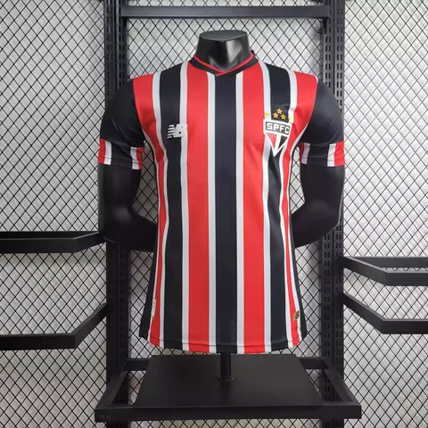 Camisa São Paulo II 24/25 - Masculino - Vermelha e Preta - New Balance - Jogador